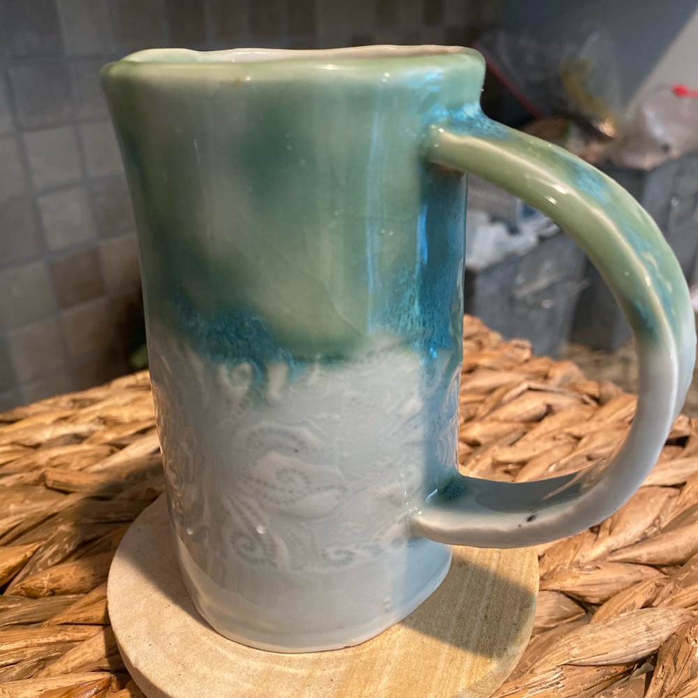 Gorgeous Coastal Hand-Made Pottery Mug